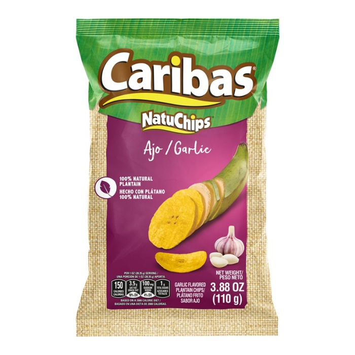 Frito Lay Caribas Platanitos Sabor ajo 110 Gr